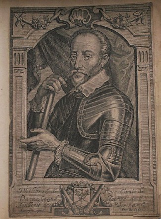 antique print (prent). - Philibert de Rye. Verso: Cairo Baro de Moorsel.
