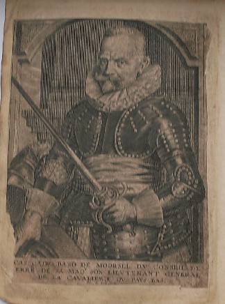 antique print (prent). - Philibert de Rye. Verso: Cairo Baro de Moorsel.