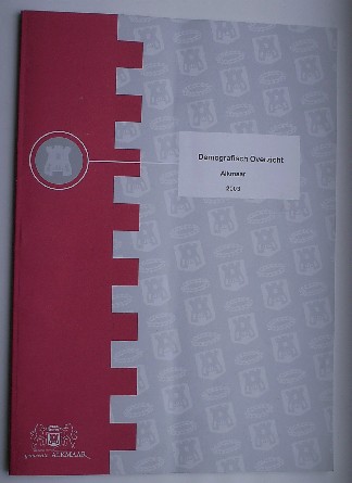 red. - Demografisch overzicht Alkmaar. Bevolking per 1 januari 2003. Mutaties gedurende 2002.