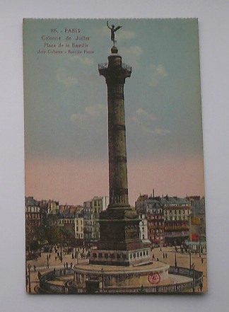 postcard. ansichtkaart. postkarte. - Paris. Colonne de juillet. Place de la Bastille.