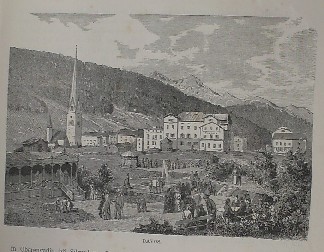 antique print (prent). - Davos.