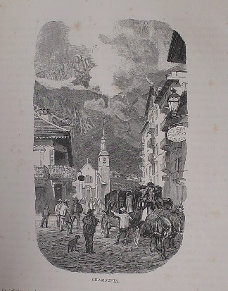 antique print (prent). - Chamonix. (Chamounix).