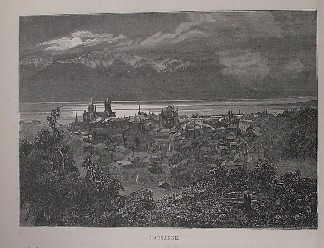 antique print (prent). - Lausanne.