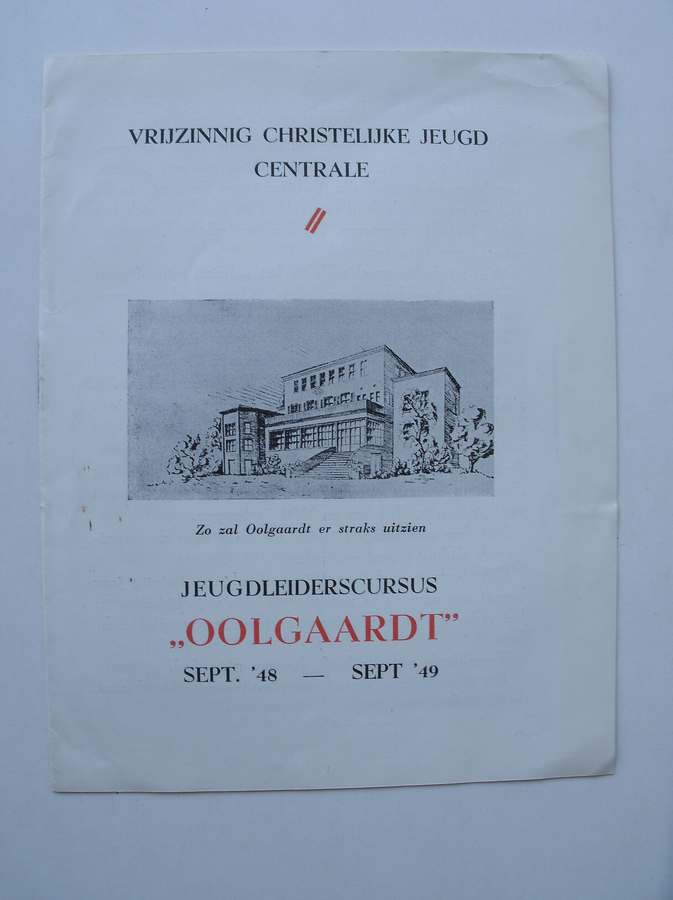 nn. - (Oolgaardthuis) Vrijzinnig christeljke Jeugd Centrale. Jeugdleiderscursus 