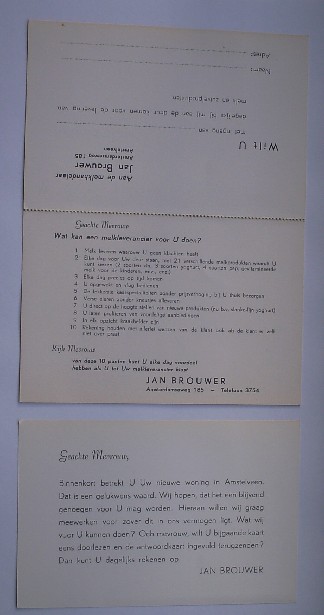 (Genealogie, Jan Brouwer) - Jan Brouwer, Amsterdamseweg 185 Amstelveen.