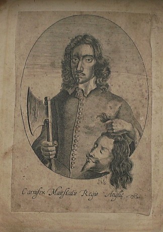 antique print (prent). - Sir Thomas Wentworth (..). Verso: Carnifex Majestatis Regis Angliae.