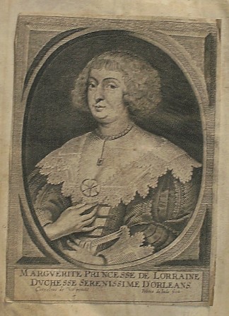 antique print (prent). - Marguerite Princesse de Lorraine (..). Verso: Henry de Lorraine (..).