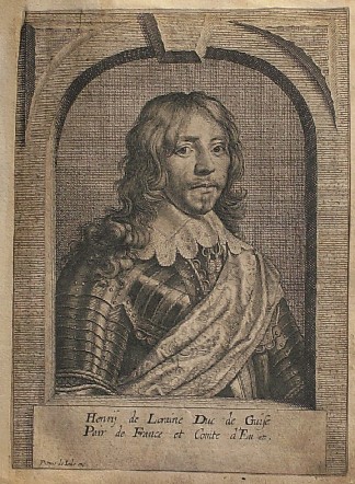 antique print (prent). - Marguerite Princesse de Lorraine (..). Verso: Henri de Lorraine (..).