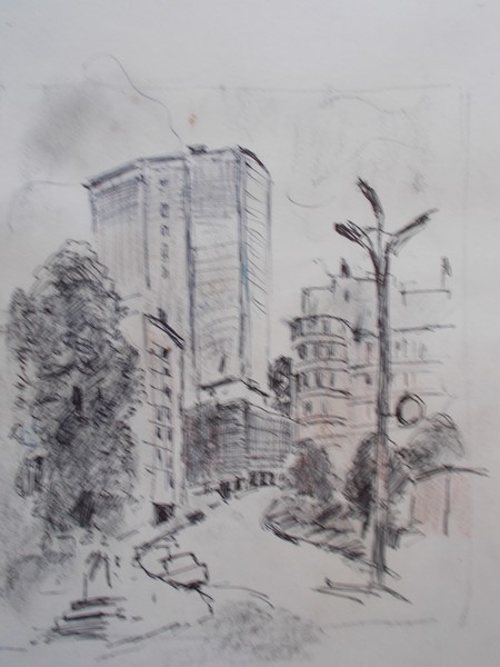 HEERTJES, HEIN (1901-1984). - Stadsgezicht Brussel.