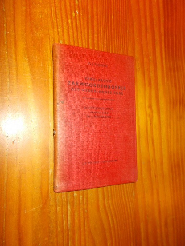 KOENEN, M.J., - Verklarend zakwoordenboekje der Nederlandse taal.
