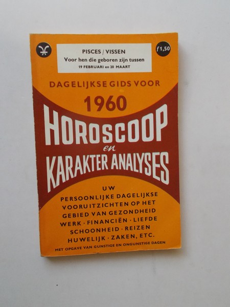 red. - Dagelijkse gids voor 1960, Horoscoop en karakter analyses. Pisces/Vissen.