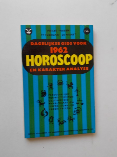 red. - Dagelijkse gids voor 1962, Horoscoop en karakter analyses. Pisces/Vissen.