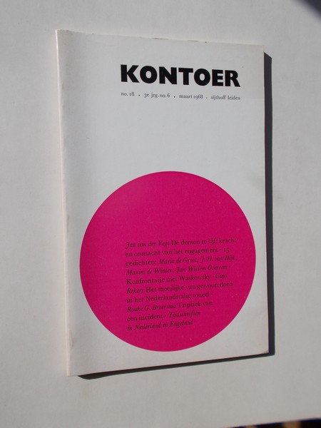 OVEREEM, JAN WILLEM (E.A. RED.), - Kontoer. Contour. Tweemaandelijks tijdschrift.
