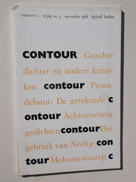 JANSMA, BERT (E.A. RED.), - Contour. Tweemaandelijks tijdschrift.