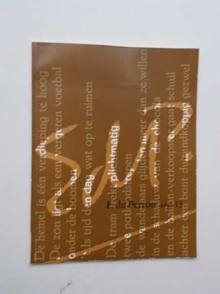RED. - Schrijversprentenboek deel 13. E. du Perron.
