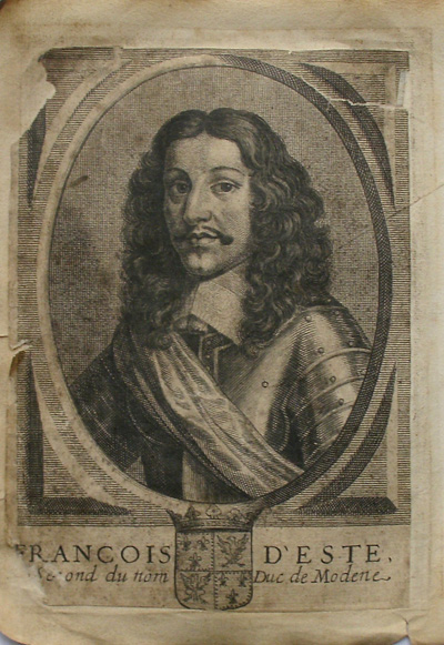 antique print (prent). - Charles Emanuel per la grace de Dieu duc de Savoye. Verso: Francois de Este duc de Modena.