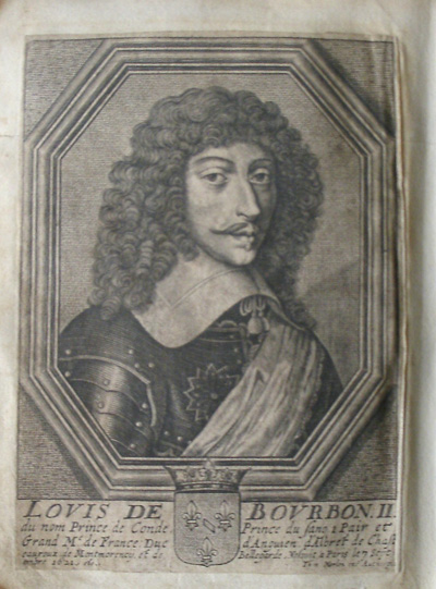 antique print (prent). - Louis de Bourbon II (..). Verso: Henry de Bourbon (..).