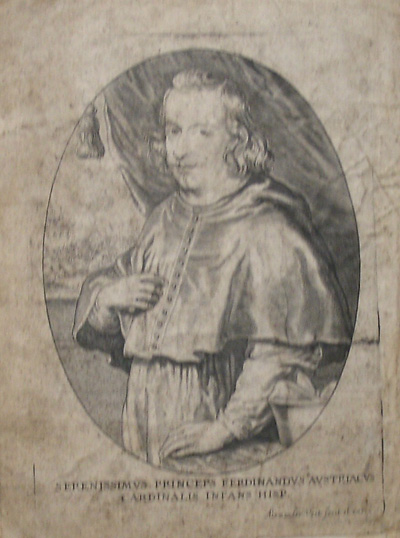 antique print (prent). - Ferdinandus Austriacus. (Ferdinand of Austria)