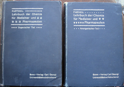 PARTHEIL, DR. A., - Kurzgefasstes Lehrbuch der Chemie fur Mediziner und Pharmazeuten.