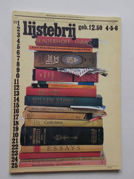 RED. - Lijstebrij. Programma voor het schooljaar 1972-1973.