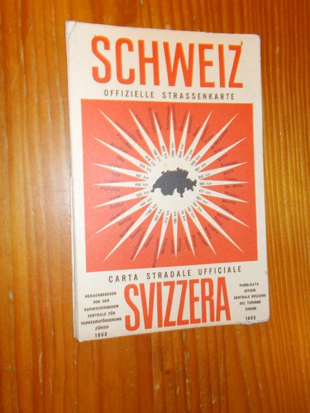 map. kaart. - Schweiz. Offiziele Strassenkarte.