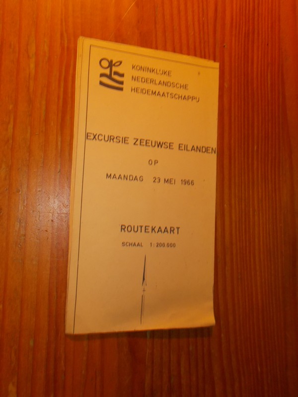 kaart. map. - Koninklijke Nederlandsche Heidemaatschappij. Excursie Zeeuwse Eilanden op maandag 23 mei 1966.
