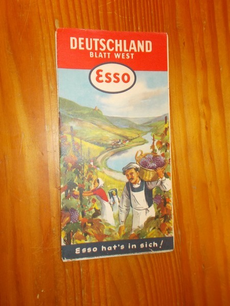map. kaart. karte. - Esso. Deutschland Blatt West.