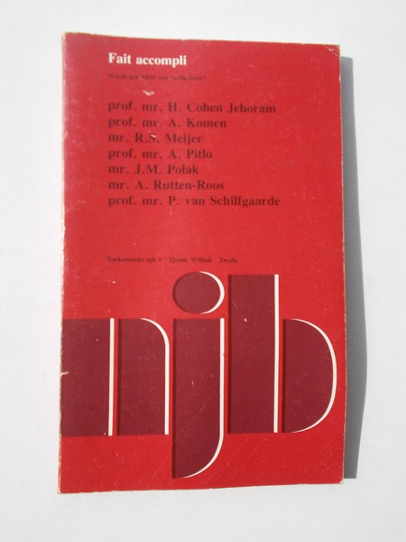 red. - Fait accompli. Wordt het NBW een rustig bezit.