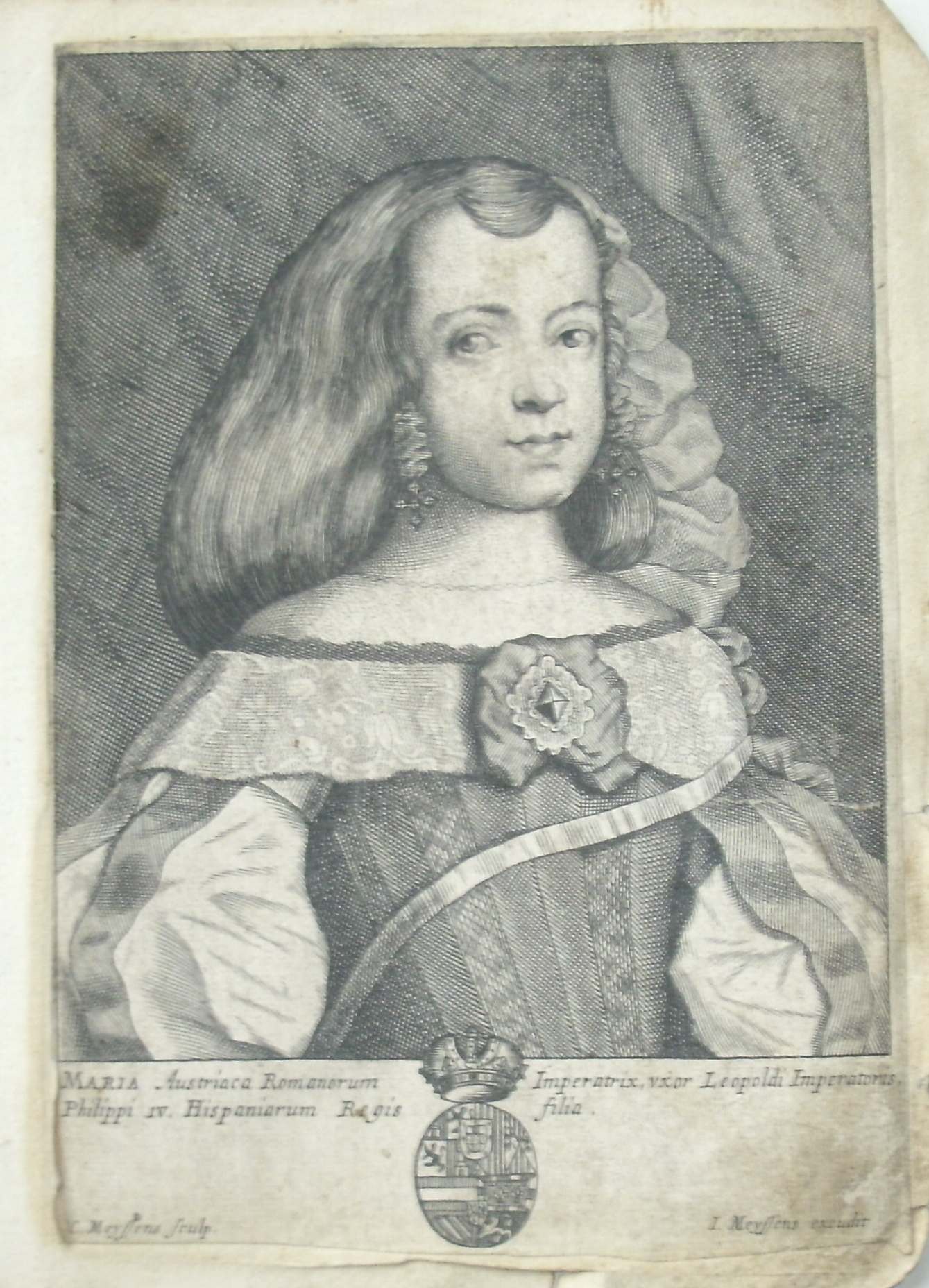 antique print (prent) - Sigismund Franciscus (Sigismund Franz von Habsburg). Verso: Maria Austriaca Romanorum. (Maria Theresa)