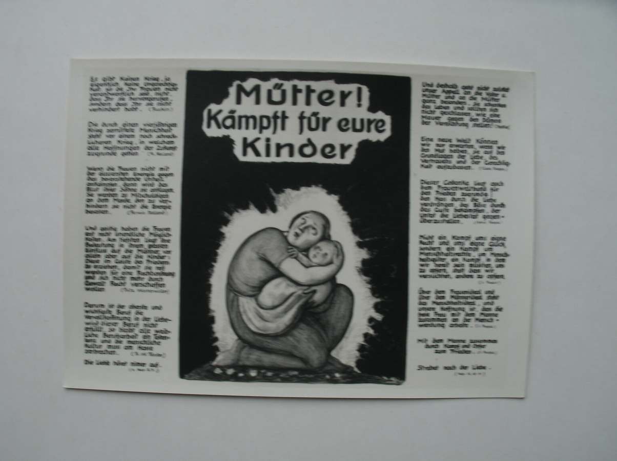 ansichtkaart. postcard. postkarte. - Mutter kampft fur eur Kinder.