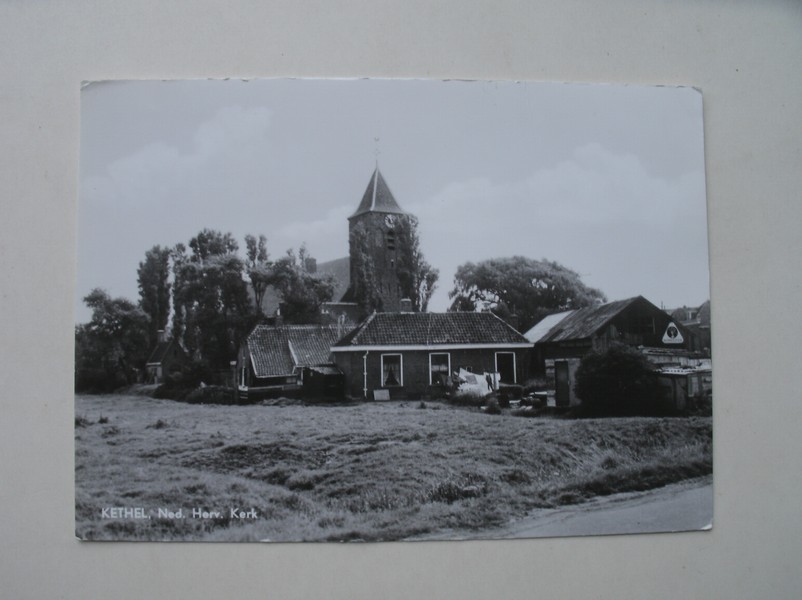 postcard. ansichtkaart. postkarte. - Kethel, Ned. Herv. Kerk.