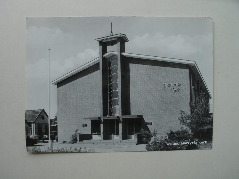 postcard. ansichtkaart. postkarte. - Bedum. Martyria kerk.