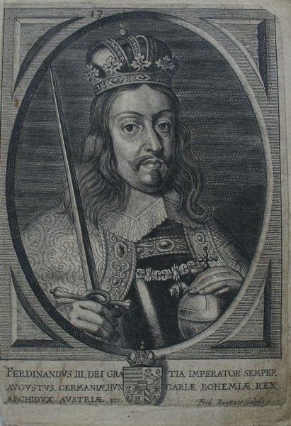 antique print (prent) - Eleonora Romanorum Imperatrixuxor Ferdinandi III Imperatoris. Verso: Ferdinandus III Dei Gratia Imperator Semper Augustus Germaniae, Hungariae, Bohemiae, (..).