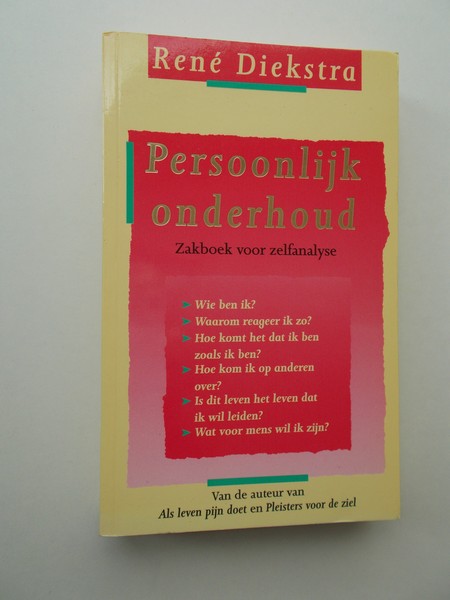 DIEKSTRA, RENE, - Persoonlijk onderhoud. Zakboek voor zelfanalyse.