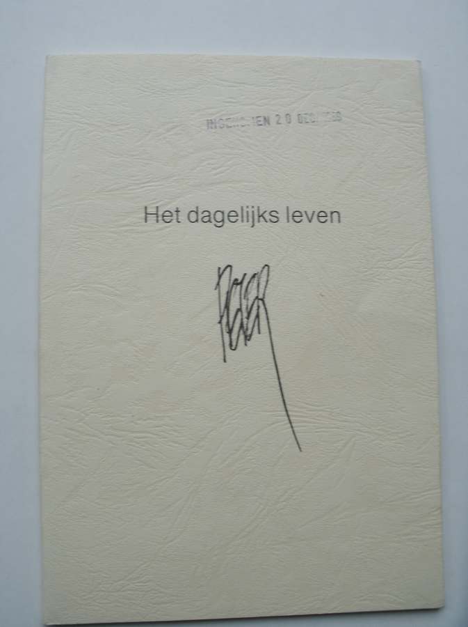 STRAATEN, PETER VAN, - Het dagelijks leven.