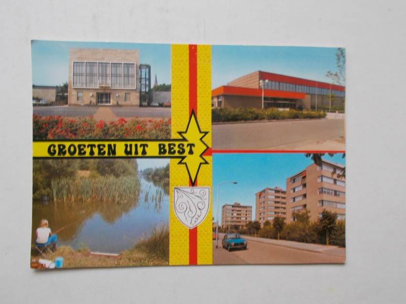 postcard. ansichtkaart. postkarte. - Groeten uit Best.