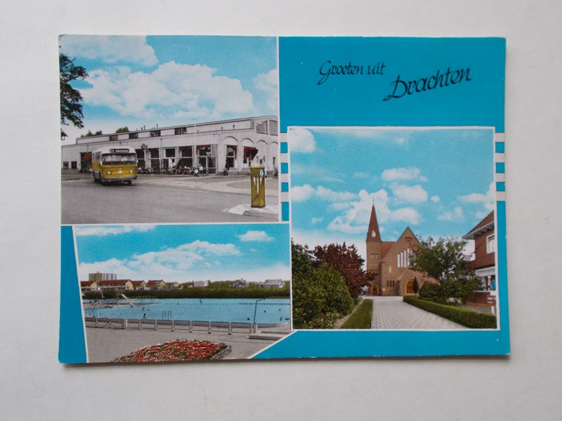 postcard. ansichtkaart. postkarte. - Groeten uit Drachten.