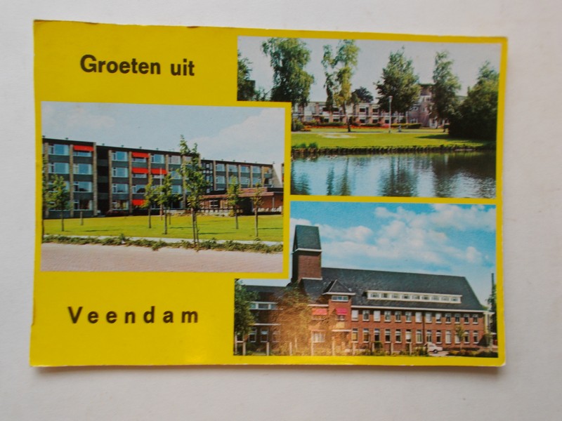 postcard. ansichtkaart. postkarte. - Groeten uit Veendam.