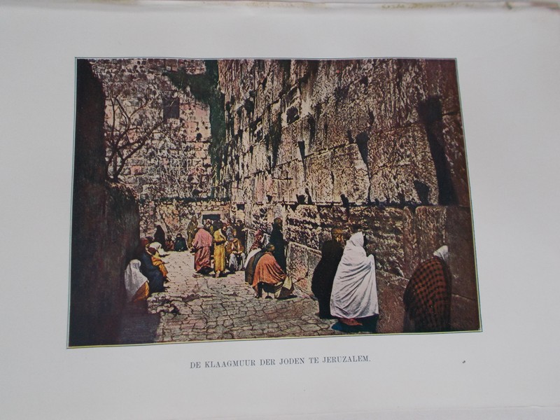 antique print (prent). - [Wailing Place] De klaagmuur der Joden te Jeruzalem.