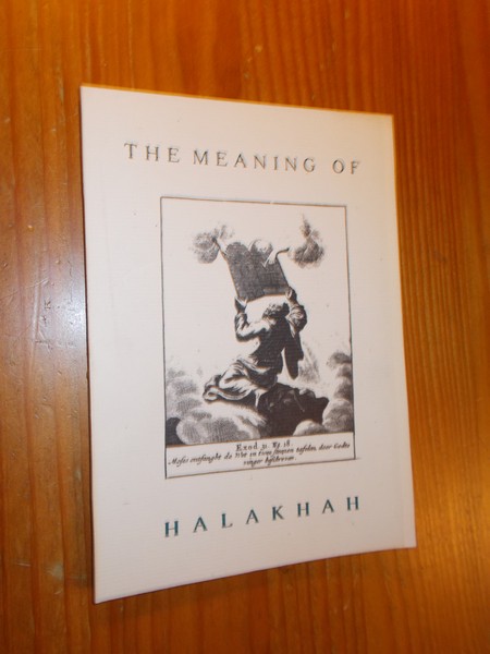 red. - The Meaning of Halakha.