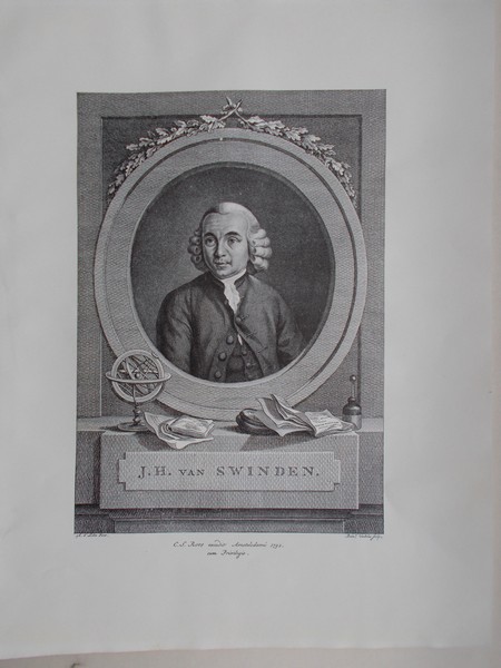 antique print (prent) - J.H. van Swinden.