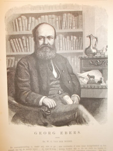 antique print (prent) - Georg Ebers.