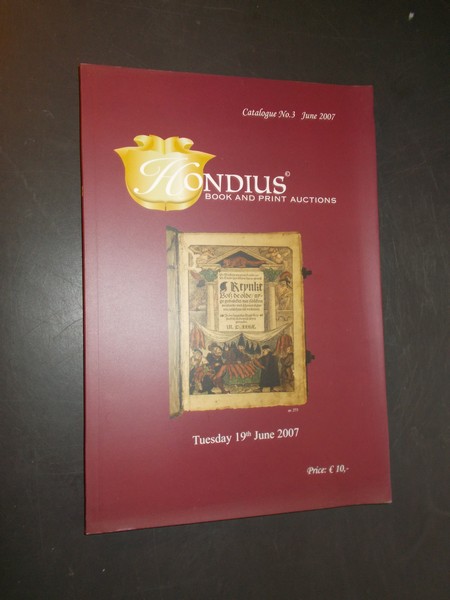 red. - Hondius book and print auctions. Catalogue no.3.