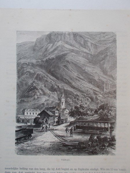 antique print (prent) - Viznau.