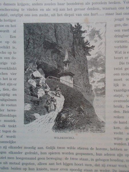 antique print (prent) - Wildkirchli.