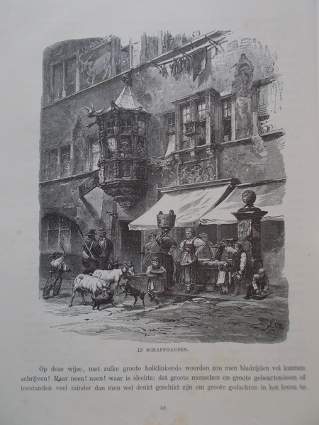antique print (prent) - In Schaffhausen.