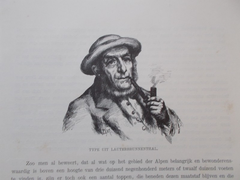antique print (prent) - Type uit het Lauterbrunnenthal.