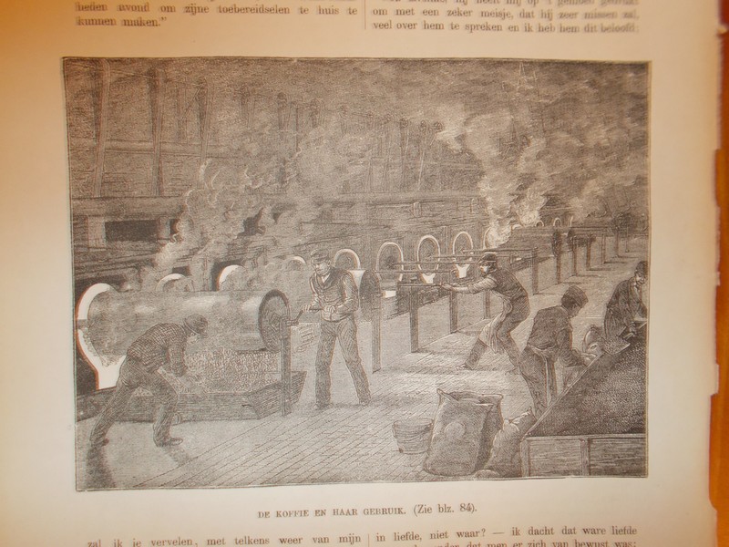 antique print (prent) - De koffie en haar gebruik.