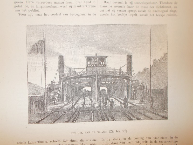 antique print (prent) - Het dek van de Solano.