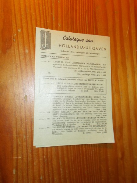 red. - Catalogus van Hollandia-uitgaven.